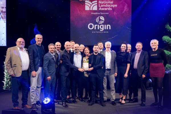 Wilton Park in Dublin featuring roof terrace gardens, interactive water feature, and restored Victorian fountain — award-winning repurposed development by Maylim, recognised with the 2025 BALI Principal Award.